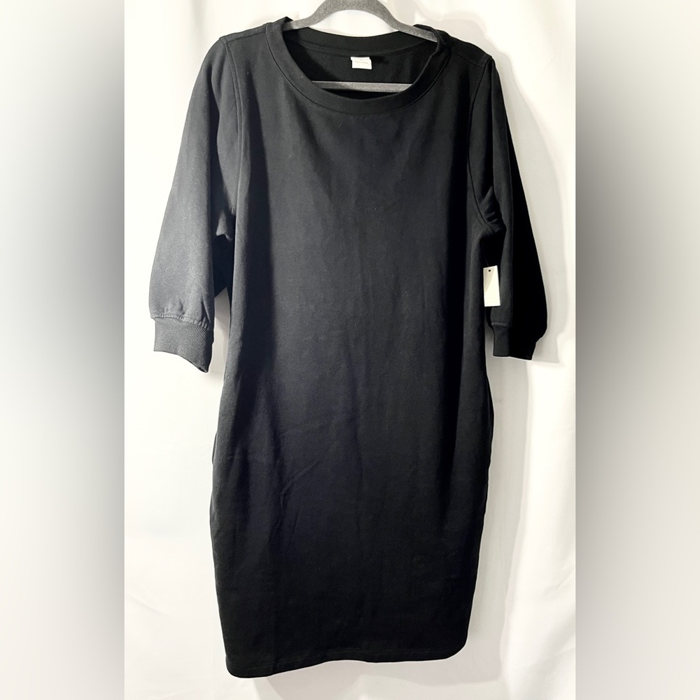 Amazon Essentials Black Sweatshirt Dress Size M